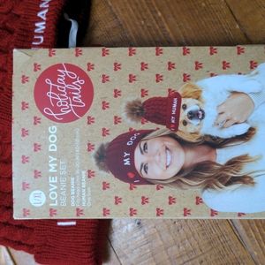 NEW Love My Dog Love My Human Knit Beanie Hat Picture Prop Family Photo